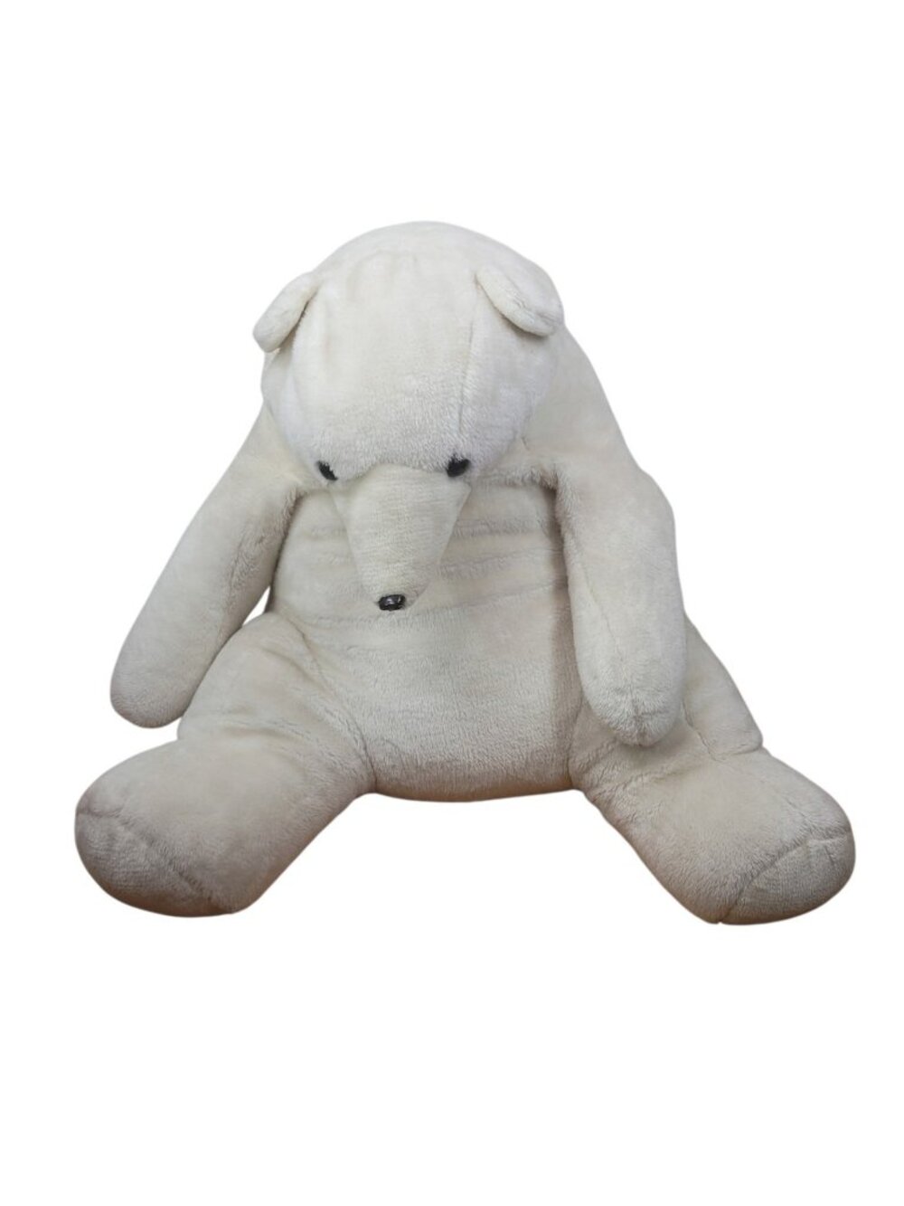 Vintage Polar Bear Plush 38"x32" Jumbo Stuffed Animal Caffco Giant 80s 1980